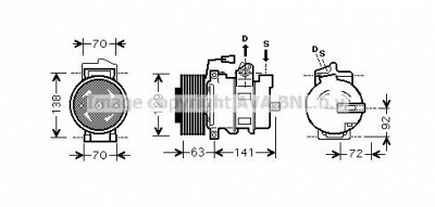 AVA QUALITY COOLING meak239 -  Компрессор, кондиционер